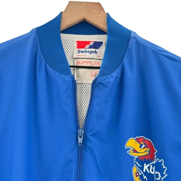 Vintage KU Jacket University of Kansas Jayhawks Swingster Pullover Windbreaker L - Picture 4 of 10